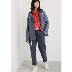 Online Seasalt Cornwall Blue Depth Waterproof Jacket Light Wash Slub Chambray