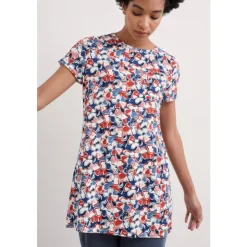 Online Seasalt Cornwall Bowithick Jersey Tunic Campion Bloom Chalk