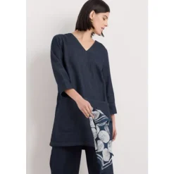 Fashion Seasalt Cornwall Calidris Denim Tunic Dark Wash Grain