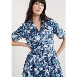 New Seasalt Cornwall Charlotte Dress Campion Bloom Washed Marine