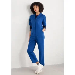 Hot Seasalt Cornwall Clear Water Linen-Cotton Jumpsuit Ink