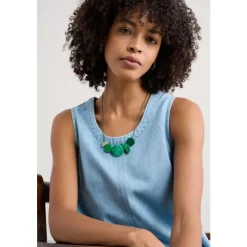 Sale Seasalt Cornwall Collaged Shapes Geometric Beaded Necklace Kingcup Glade