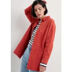 Online Seasalt Cornwall Coppice Cord Shirt Dark Cinnamon