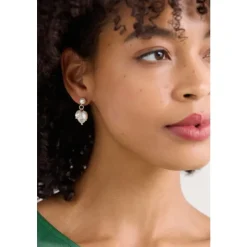 Fashion Seasalt Cornwall Corsage Pearl & Bead Earrings Aran Silver Mix