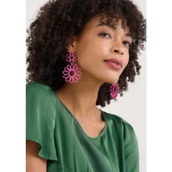 Online Seasalt Cornwall Flowering Rush Floral Earrings Tulip