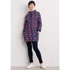 Sale Seasalt Cornwall Formative Brushed Back Jersey Tunic Layered Tulips Tomato