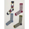 Fashion Seasalt Cornwall Gift Box of 4 Pairs Men's Geo Sailor Socks Stone Hedge Mix