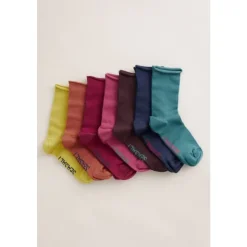 New Seasalt Cornwall Gift Box of 7 Women's Lightweight Sailor Socks Full Tint Mix