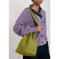 Online Seasalt Cornwall Handtied Organic Cotton Bucket Bag Dark Citron