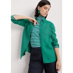 Discount Seasalt Cornwall Hazel Branch Linen Shirt Glade