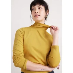 Outlet Seasalt Cornwall Landing Roll Neck Top in GOTS-Certified Organic Cotton Chamomile