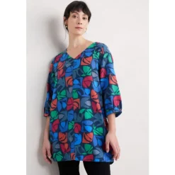 New Seasalt Cornwall Loganberry Organic Cotton Tunic Floral Cutout Mix