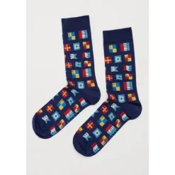 Best Seasalt Cornwall Men's Arty Socks Signal Flags Maritime