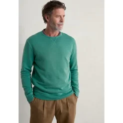 Outlet Seasalt Cornwall Men's Bolitho Organic Cotton Sweatshirt Hepworth Green
