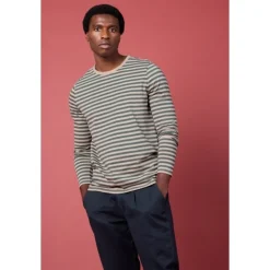 Discount Seasalt Cornwall Men's Crew Neck Sailor Shirt in GOTS-Certified Organic Cotton Mini Cornish Cliff