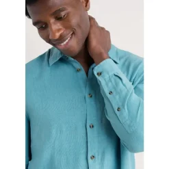 Discount Seasalt Cornwall Men's Curator Linen Shirt Surf