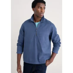 Outlet Seasalt Cornwall Men's Farrow Organic Cotton Smock Vintage Indigo