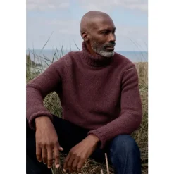 Fashion Seasalt Cornwall Men's Foresting Lambswool Jumper Merlot