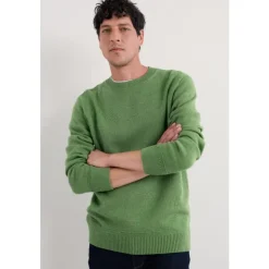 Sale Seasalt Cornwall Men's Moorstone Knitted Organic Cotton Jumper Willow