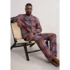Clearance Seasalt Cornwall Men's Netter Checked Flannel Pyjama Set Root Cellar Multi