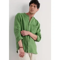 Clearance Seasalt Cornwall Men's Porlock Linen Shirt Willow