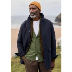 Fashion Seasalt Cornwall Men's Rowlocks Wool-Blend Overcoat Midstream Maritime
