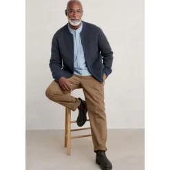 Discount Seasalt Cornwall Men's Thresher Knitted Cardigan Matchbook Sea Cave