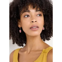 Outlet Seasalt Cornwall Noon Moor Ceramic Bead Drop Earrings Aran Tulip Mix