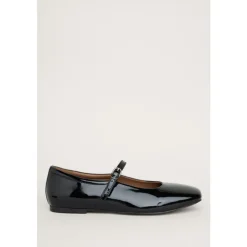 Fashion Seasalt Cornwall On The Wing Patent Leather Ballet Shoes Black