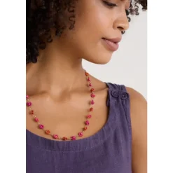 Sale Seasalt Cornwall Polyantha Floral Bead Necklace Tulip Marigold Mix