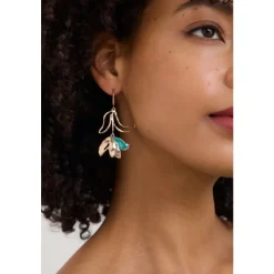 Discount Seasalt Cornwall Precious Flower Drop Earrings Brass Tidal Mix