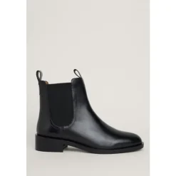 Outlet Seasalt Cornwall Ropewalk Leather Chelsea Boots Black