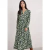 Online Seasalt Cornwall Sea Thrift Printed Above-Ankle Dress Ink Line Flower Grassland