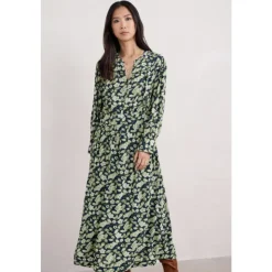Online Seasalt Cornwall Sea Thrift Printed Above-Ankle Dress Ink Line Flower Grassland