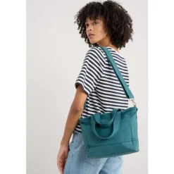 Best Seasalt Cornwall Skyflow Organic Cotton Canvas Cross Body Bag Lake