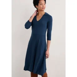 Online Seasalt Cornwall Trebarwith Knitted Midi Dress in GOTS-Certified Organic Cotton Sea Cave