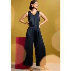 Best Seasalt Cornwall Winter Honeysuckle Satin Sleeveless Jumpsuit Maritime